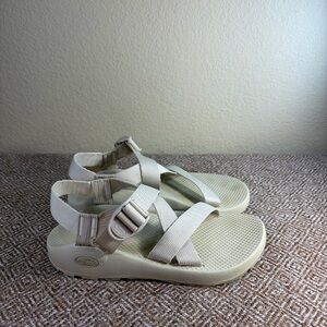 Chaco Z/1 White/Cream Single Strap Outdoor Open Toe Classic Sandals Sz M8 EUC